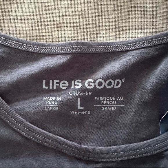 Life is Good charcoal Gray Tank Top - Picture 5 of 6